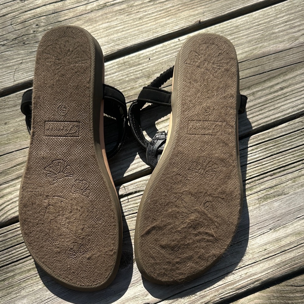 Forever 21 Black and Beige Rhinestone Sandals - Picture 4 of 5